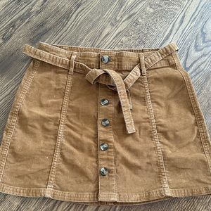 American eagle - high rise corduroy button up A line skirt